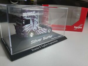 【送料無料】模型車 モデルカー ヘルパスカニアシルバーサーファーherpa 187 scania r09 silver surfer