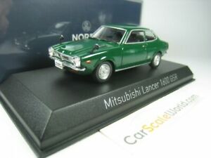 【送料無料】模型車 モデルカー ランサーノレフダークグリーンmitsubishi lancer 1600 gsr 1973 143 norev dark green