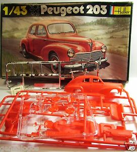 【送料無料】模型車 モデルカー ヘラープジョープラモデルキットマウントインボックスheller peugeot 203 plastic model kit complete has mount ref 160 143 in box
