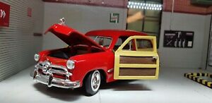 【送料無料】模型車 モデルカー スケールフォードウッディワゴンモーターマックスモデルオートg lgb 124 scale 1949 ford woody wagon motormax model molded 73260 auto|hokushin