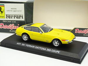 【送料無料】模型車 モデルカー ディテールカーフェラーリデイトナクーペイエローdetail cars 143 ferrari 365 daytona coupe yellow