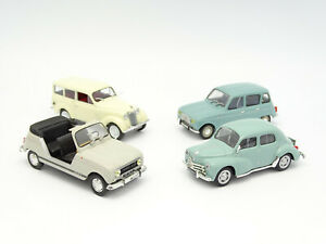 【送料無料】模型車 モデルカー ユニバーサルホビールノーロットジュバクアトルuh universal hobbies sb 143 lot of 4 renault 4l 4cvjuvaquatre