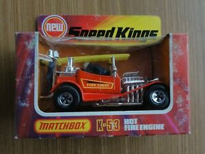 【送料無料】模型車 モデルカー マッチボックススピードキングスホットファイアエンジンmatchbox speed kings k53 hot fire engine ovp