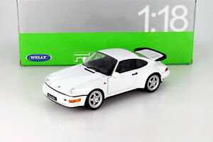 【送料無料】模型車 モデルカー ポルシェターボホワイトウェルporsche 964 turbo white 118 welly