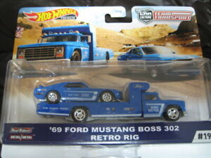 【送料無料】模型車 モデルカー チームトランスポートフォードマスタングボスレトロhw 2020 team transport 69 ford mustang boss 302 retro equipment