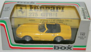 【送料無料】模型車 モデルカー ボックスモデルフェラーリスパイダーイエローbox model 143 8418ferrari 275 gtb4 spyderyellow｜hokushin