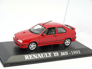 【送料無料】模型車 モデルカー プレンサルノーロホuh prensa 143 renault 19 16s rojo