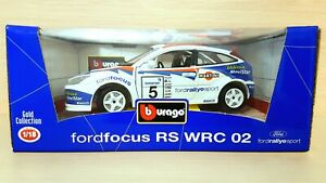 【送料無料】模型車 モデルカー フォードフォーカスブブラゴブラゴメイドインイタリアゴールドコレクションford focus rs wrc 5 2002 118 bburago burago made in italy gold collection｜hokushin