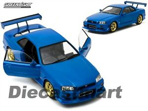 【送料無料】模型車 モデルカー グリーンライトスカイラインアズールモデロファンディドコチェgreenlight 118 1999 nissan skyline r34 azul modelo fundido coche 19032|hokushin