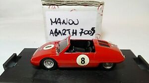 【送料無料】模型車 モデルカー マヌーアバルトルマンmanou 143 abarth 700 s le mans 1961 8|hokushin