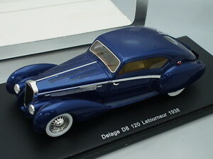 【送料無料】模型車 モデルカー スパークデレージルトゥール143 spark delage d8 120 letourneur 1938 blue