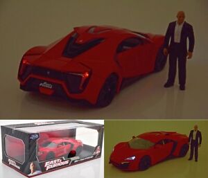 【送料無料】模型車 モデルカー ライカンハイパースポーツリアルライトフィギュアジェイダlykan hypersport with real lightmovie fast amp; and furious figure dom 118 jada