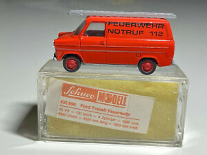 【送料無料】模型車 モデルカー シューコモデルフォードトランジットブランクschuco model 166 ford transit fire engine in red boxedblank