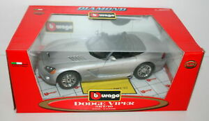 【送料無料】模型車 モデルカー ブラゴダッジバイパーシルバーburago 118 34908 dodge viper srt10 silver