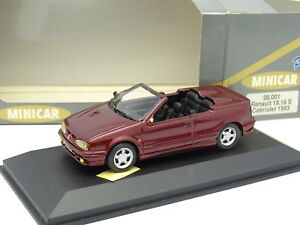 【送料無料】模型車 モデルカー ミニカープラスルノーカブリオレminicar plus 143 renault 19 16s cabriolet rot 1993