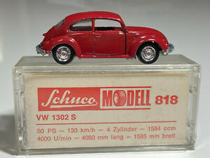 【送料無料】模型車 モデルカー シューコモデルビートルレッドブランクschuco modell 166 vw beetle 1302 s in red opblank