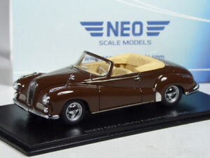 【送料無料】模型車 モデルカー ネオスケールモデルカブリオオーテニエールブラウンneo scale models bmw 502 cabrio autenrieth brown 1956 in 143 bnib|hokushin