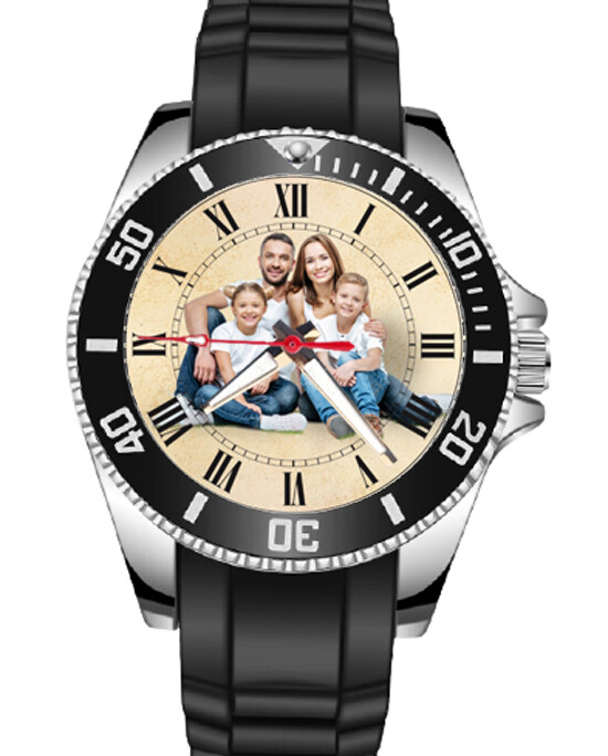【送料無料】　腕時計　パーソナライズカスタムテキストロゴpersonalised custom create your own photo wrist watch text logo picture fast uk