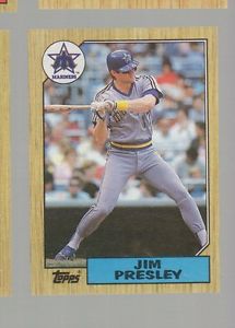 楽天市場 送料無料 スポーツ メモリアル カード ジムプレスリーコレクターカード45 Jim Presley 1987 Baseball Collector Card Hokushin