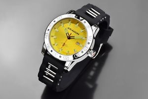 【送料無料】aragon a302yel sports machine automatic 48mm｜hokushin