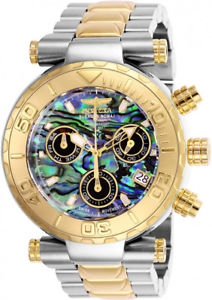 【送料無料】invicta mens subaqua quartz chronograph 200m two tone s steel watch 25805