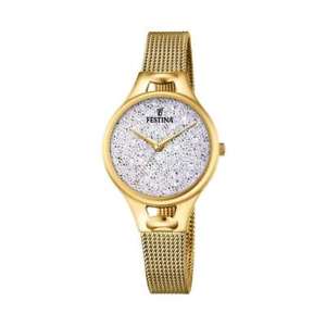 【送料無料】orologio festina mademoiselle donna con cristalli ip oro  f203321