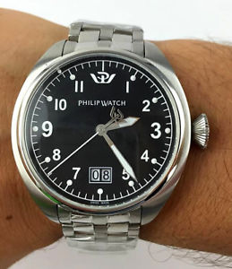 【送料無料】orologio philip watch saetta 8253104025 uomo corona a vite 44mm facile lettura｜hokushin