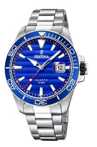 【送料無料】festina f203601 herrenuhr edelstahl sportlich massiv neu｜hokushin