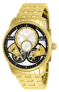 【送料無料】invicta 25579 objet d art mens automatic yellow steel watch|hokushin