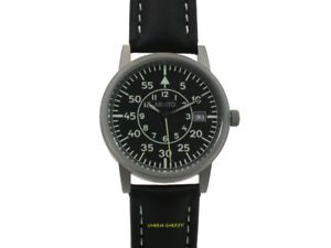 【送料無料】aristo fliegeruhr mit datum made in germany 3h09e mit roter oder grner sekunde