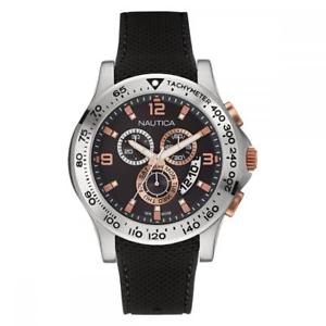 【送料無料】orologio uomo nautica nst 600 nai19504g chrono silicone nero ros sub 100mt｜hokushin
