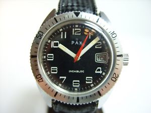 【送料無料】pax montre type plongee revisee bracelet neuf tbe general