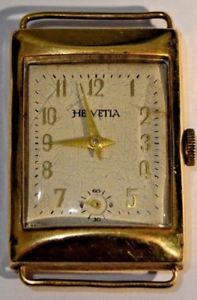 【送料無料】helvetia watch 9ct solid gold case rare cal 75a movement  working  london 9ct