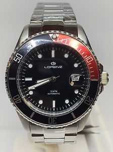 【送料無料】orologio lorenz sub rossonero 43mm wr 100m ghiera girevole scontatissimo nuovo