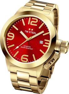 【送料無料】tw steel cb112 mens red 50mm canteen watch 2 years warranty|hokushin