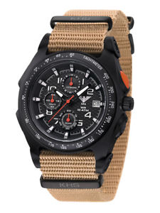 高級 khs sentinel analog chrono tan khsseacbnt chronograph textil 