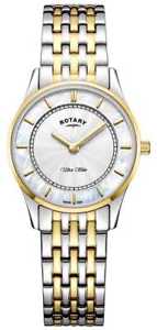 【送料無料】rotary womens ultra slim two tone bracelet mother lb0830141 watch 31|hokushin