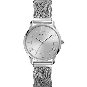 【送料無料】orologio guess maiden w1143l1 watch maglia intrecciata donna 36 mm silver｜hokushin