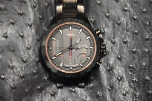 【送料無料】timex t2p273 iq linear chronograph 24 hour 100m date mens classic explorer watch｜hokushin