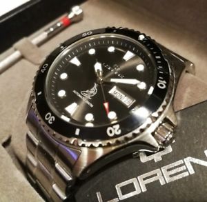 【送料無料】neues angebotorologio uomo lorenz,automatico,professional diver,shark,20 atm,doppio cinturino