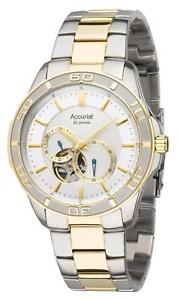 【送料無料】accurist mens 21 jewels two tone automatic date watch mb911s