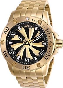 【送料無料】invicta speedway turbine gold plated steel bracelet automatic 52mm watch 25850