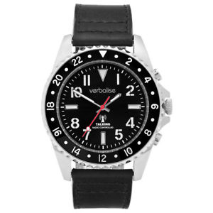 【送料無料】luxurious men’s talking global radio controlled watch, silver case deluxe range