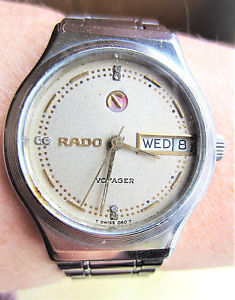 【送料無料】gents 1980s swiss ss rado voyager watch auto 17j eta 28362 day date serviced｜hokushin 37,037円