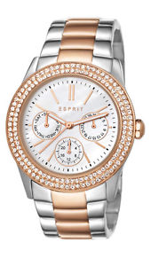 【送料無料】esprit tp10382 two tone rose gold es103822016 damen uhr mit steinen neu