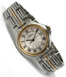【送料無料】movado the moderate 26mm steel amp; gold 2tone date watch, cal 8136840