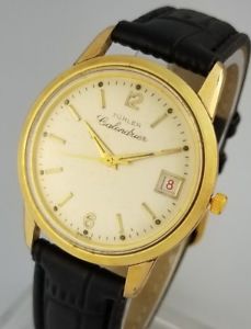 【送料無料】vintage turler calendrier date mens manual wind wrist watch venus 220 277