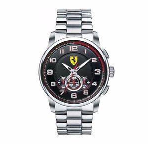 【送料無料】nib scuderia ferrari mens sf107 heritage chronograph watch 0830065 msrp 445