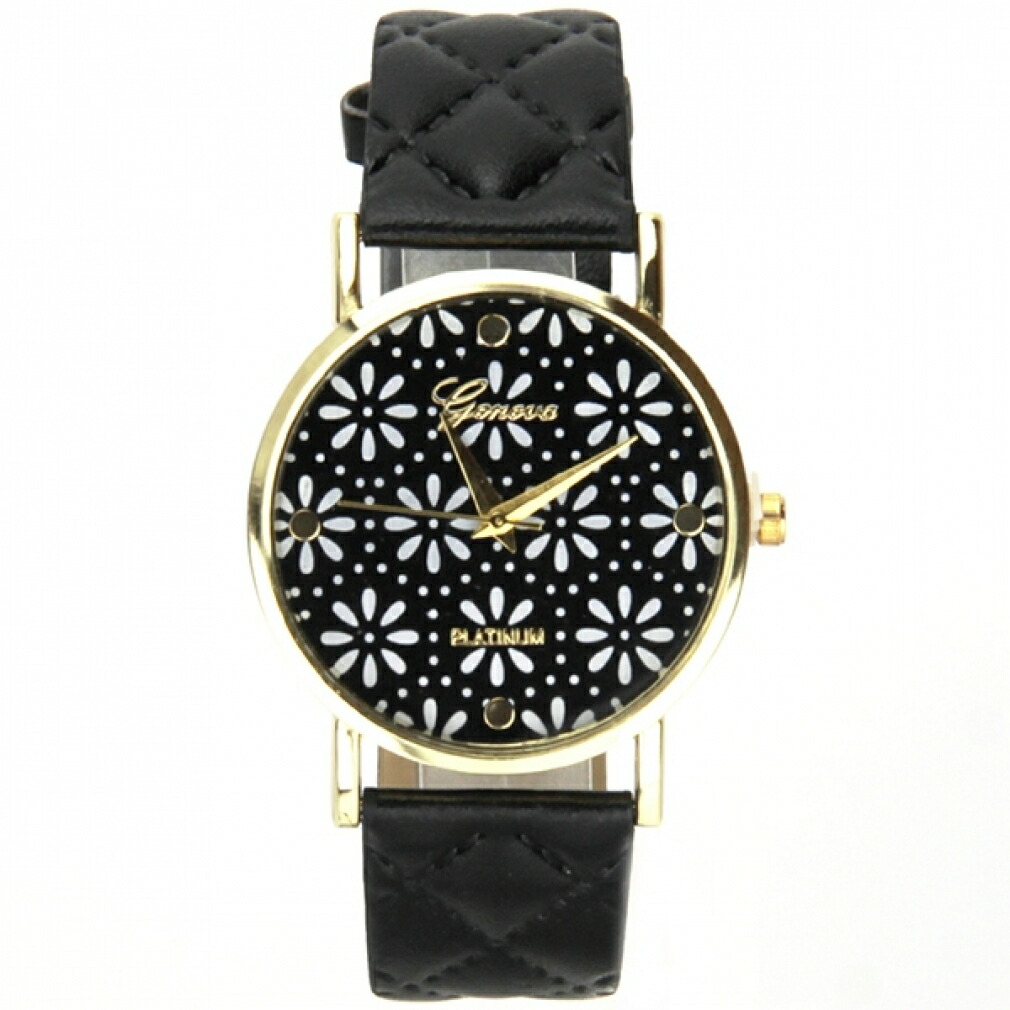 限定製作 Montre Geneva Bracelet Capiton Cuir Noir Mymontre Hokushin メール便なら送料無料 Upload Easypromomusic Net