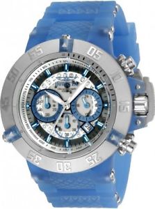 【送料無料】24365 invicta 50mm mens subaqua noma iii blue rubber strap watch